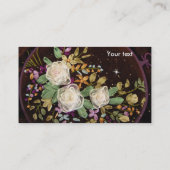 刺繍ホワイトローゼズビジネスカード 名刺 (裏面)