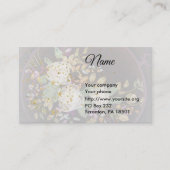 刺繍ホワイトローゼズビジネスカード 名刺 (正面)