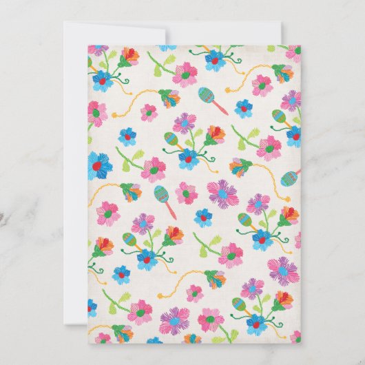 刺繍メキシコフェスタブライダルシャワー招待 招待状 (裏面)