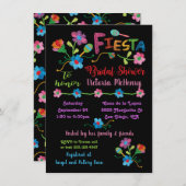 刺繍メキシコフェスタブライダルシャワー招待 招待状 (正面/裏面)