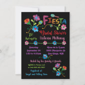 刺繍メキシコフェスタブライダルシャワー招待 招待状 (正面)