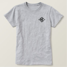 刺繍モノグラパーソナライズされたムイニシャル 刺繍入りTシャツ