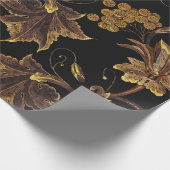 刺繍ルネッサンス金フローラの継ぎ目無し模様 ラッピングペーパー (角)