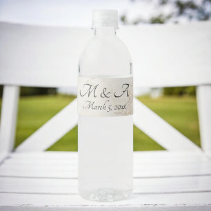 刺繍レース結婚のウォーターボトルラベル ペットボトルラベル