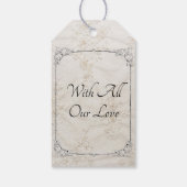 刺繍レース結婚のギフトラベル ギフトタグ (裏面)