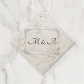 刺繍レース結婚のサンキューメッセージカード フェイバータグ (正面)