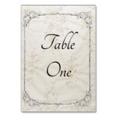 刺繍レース結婚のテーブル番号 テーブルナンバー (裏面)