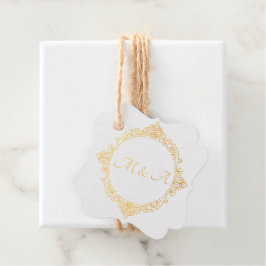 刺繍レース結婚のフォイルメッセージカード フェイバータグ