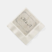 刺繍レース結婚の紙ナプキン 縁ありカクテルナプキン (角)