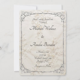 刺繍レース結婚式の日付カードを保存 セーブザデート