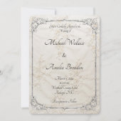 刺繍レース結婚式招待状 招待状 (正面)