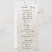 刺繍レース結婚式 プログラム (裏面)