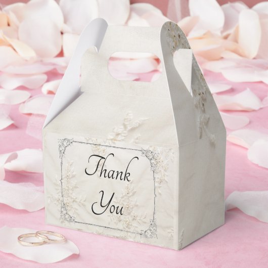 刺繍レー結婚スの切妻用箱 フェイバーボックス (ウェディング)