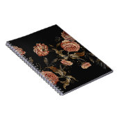 刺繍ヴィンテージバラ模様 ノートブック (右側)