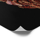 刺繍ヴィンテージバラ模様 ポスター (角)