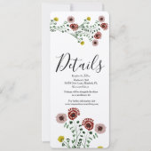 刺繍ヴィンテージフローラボ結婚タニカル詳細 招待状 (正面)