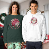 刺繍効果クリスマスサンタ パーカ