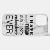 刺繍工芸・大理石テクスチャ iPhoneケース (裏面横)