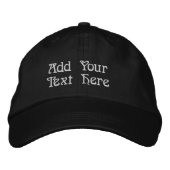 刺繍帽子、あなたのテキストを追加 刺繍入りキャップ (正面)
