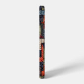 刺繍幾何学模様、エスニックテクスチャー iPhoneケース (左側面)