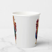刺繍柄 – 刺しゅう伝統的動物 紙コップ (右)