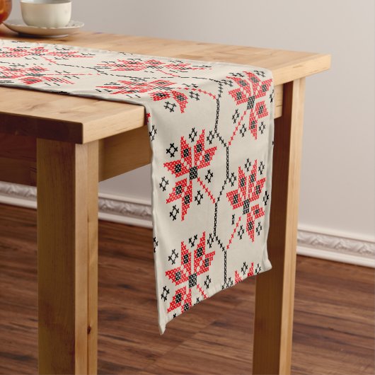 刺繍模様伝統的テーブルランナー ショートテーブルランナー (インサイチュ)