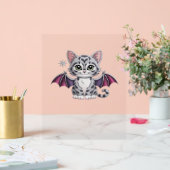 刺繍猫こうもりクラシックTシャツ アクリルサイン (ウェディング)