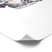 刺繍猫こうもりクラシックTシャツ ポスター (角)