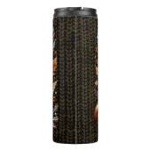 刺繍砂糖スカル秋フラワーパステルゴシック タンブラー (裏面)