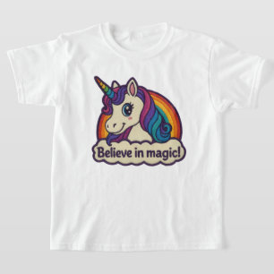 刺繍神話のユニコーン魔法の角の動物 Tシャツ