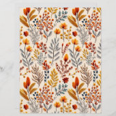 刺繍秋模様スクラップブック紙 (正面/裏面)