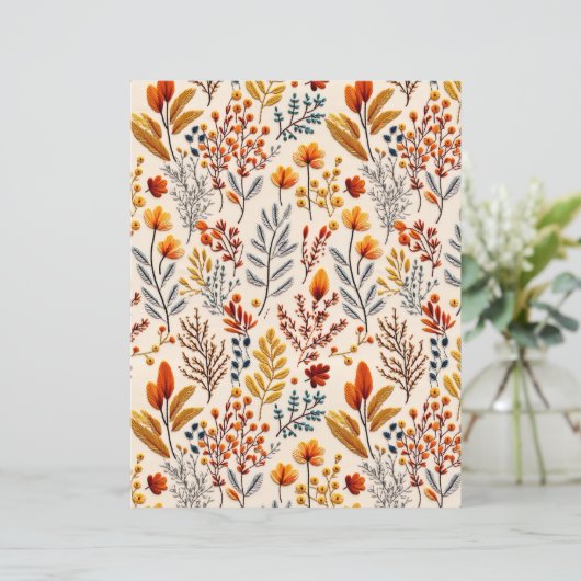 刺繍秋模様スクラップブック紙 (スタンド正面)