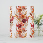 刺繍秋花模様スクラップブック紙 (スタンド正面)