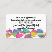 刺繍糸裁縫針クラフトショー 名刺 (裏面)