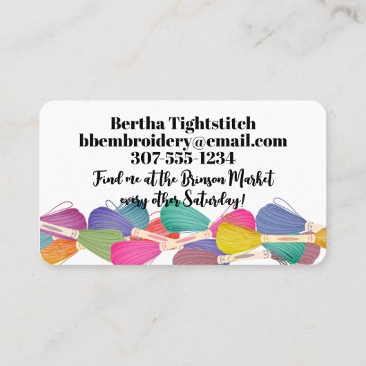 刺繍糸裁縫針クラフトショー 名刺 (裏面)