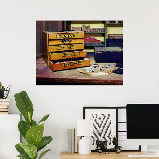刺繍糸 ポスター (ホームオフィス)