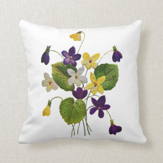 刺繍紫色枕 クッション