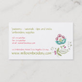 刺繍花刺繍花柄 名刺 (裏面)