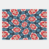 刺繍花柄 ラッピングペーパーシート (正面3)