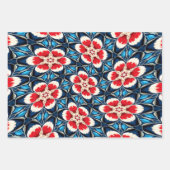 刺繍花柄 ラッピングペーパーシート (正面2)