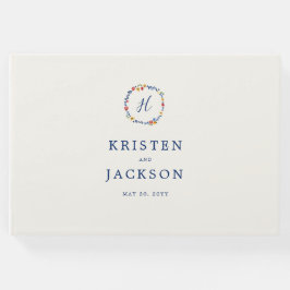 刺繍花模様結婚ズ ゲストブック