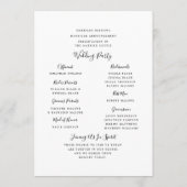 刺繍花模様結婚式 プログラム (裏面)