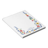 刺繍花模様 ノートパッド (アングル)