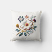 刺繍花 クッション (正面)