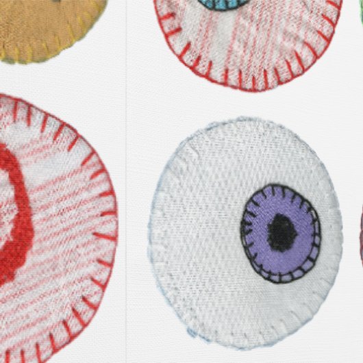 刺繍虹の眼球 壁紙 (縫い目)