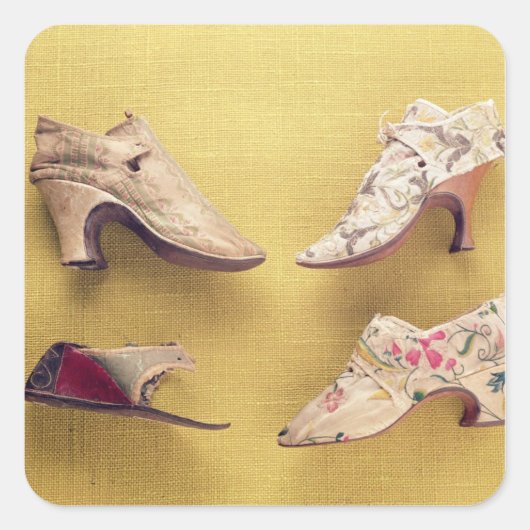 刺繍靴ペア， c.1714 スクエアシール (正面)