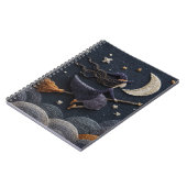 刺繍風魔女のムーンライトスカイノート ノートブック (左側)