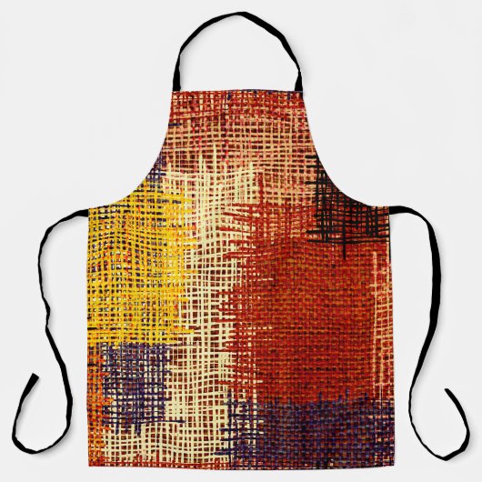 刺繍 – シームレスなオーナメント。色付きの線 エプロン (正面)