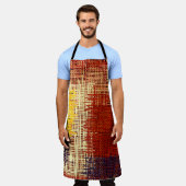 刺繍 – シームレスなオーナメント。色付きの線 エプロン (着用した状態)