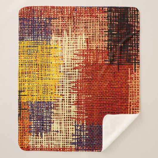 刺繍 – シームレスなオーナメント。色付きの線 シェルパブランケット (正面)